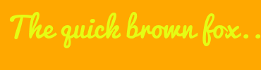 Image with Font Color E5FC14 and Background Color FFA800